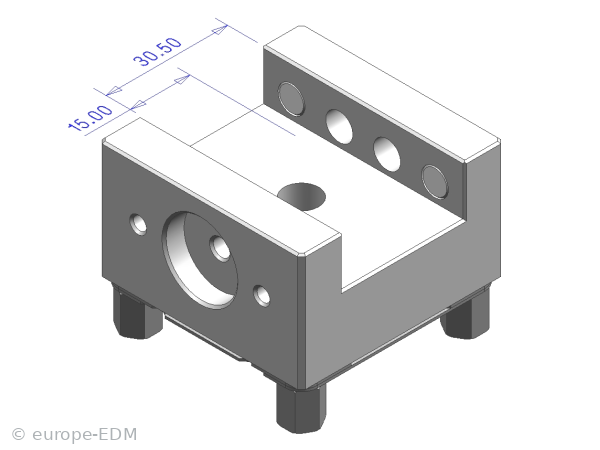 Elektrodenhalter Unihalter Nut 30mm ALU