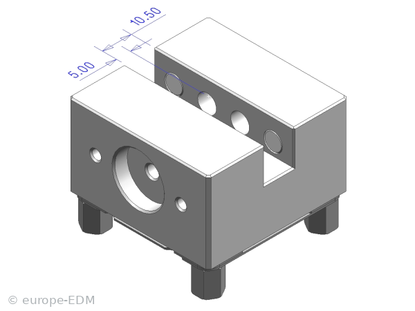 Elektrodenhalter Unihalter Nut 10mm ALU