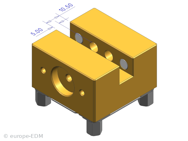 Elektrodenhalter Unihalter Nut 10mm MESSING