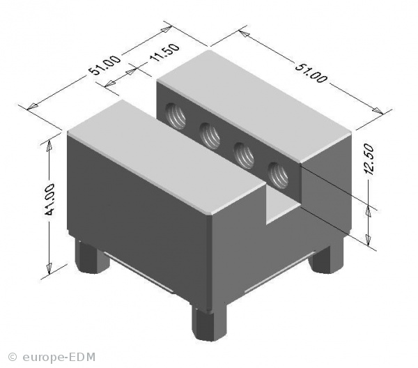 Elektrodenhalter Unihalter Nut 10mm ALU ohne Chipbohrung