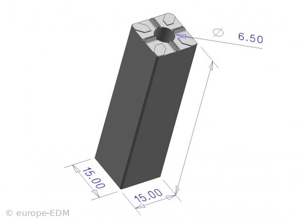 Prägehalter 15x15x 100mm Sonderlänge
