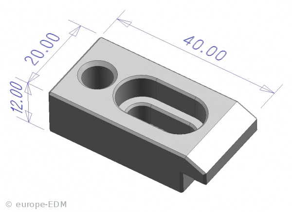 Spannpratze Länge 40mm für Drahtschneideleiste